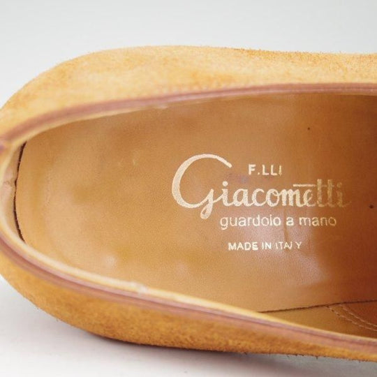 極上★(伊)F.LLIジャコメッティ SIZE 41【貴重★つま先コードバン仕様/FG397】モンクストラップ/茶/Giacometti★m527