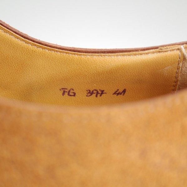 極上★(伊)F.LLIジャコメッティ SIZE 41【貴重★つま先コードバン仕様/FG397】モンクストラップ/茶/Giacometti★m527