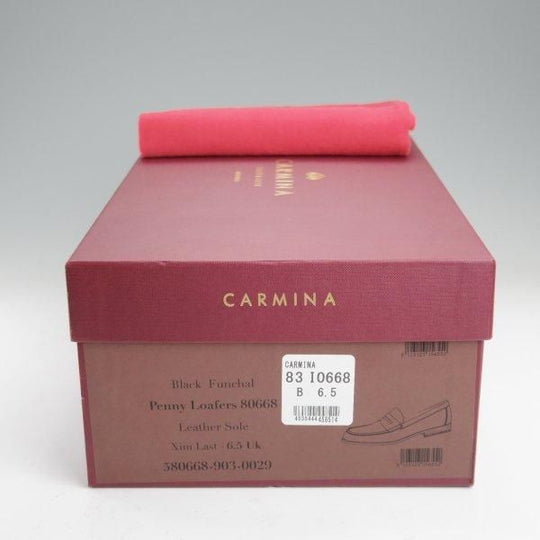 美品★(スペイン製)カルミナ SIZE 6.5【★コインローファー/80668】XIMラスト/カーフ/黒/メンズ/CARMINA★m528