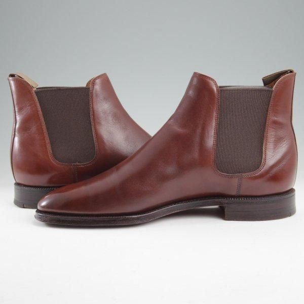 極上★クロケット&ジョーンズ 6.5E【現行定価12万円程度★BEAMS F別/サイドゴアブーツ/CHELSEA】カーフ/濃茶/Crockett&Jones★m533