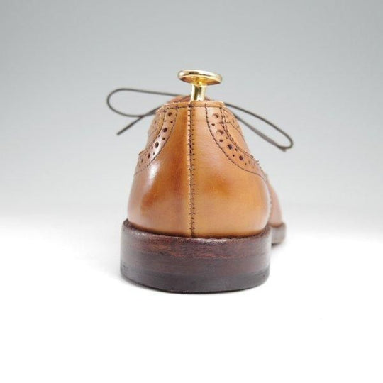 極上★(米)アレンエドモンズ 8.5D【現行定価10万円程度★Sanford/サンフォード】セミブローグ/カーフ/薄茶/メンズ/ALLEN EDMONDS★m534