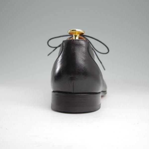 美品★(伊製)HERMES/エルメス SIZE 42【貴重★CHEVRE(山羊革)仕様/プレーントゥ】黒/メンズ★m536