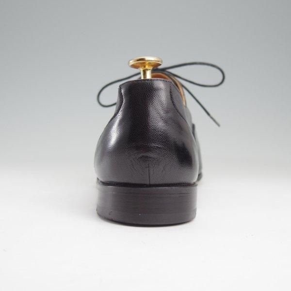 美品★(伊製)HERMES/エルメス SIZE 42【貴重★CHEVRE(山羊革)仕様/プレーントゥ】黒/メンズ★m536
