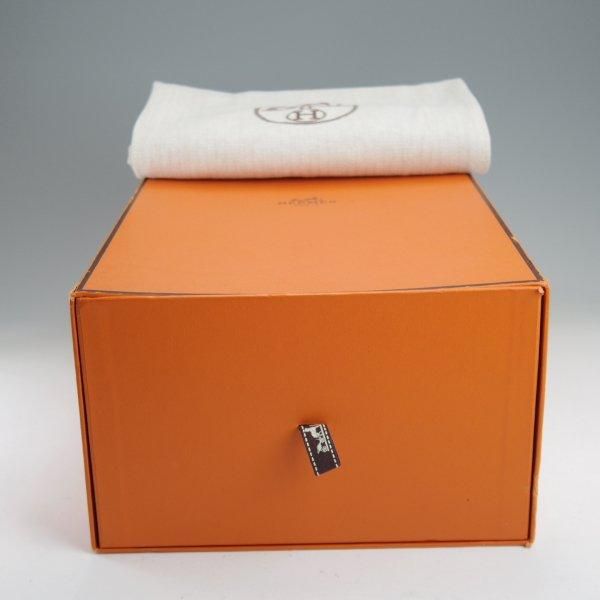 美品★(伊製)HERMES/エルメス SIZE 42【貴重★CHEVRE(山羊革)仕様/プレーントゥ】黒/メンズ★m536
