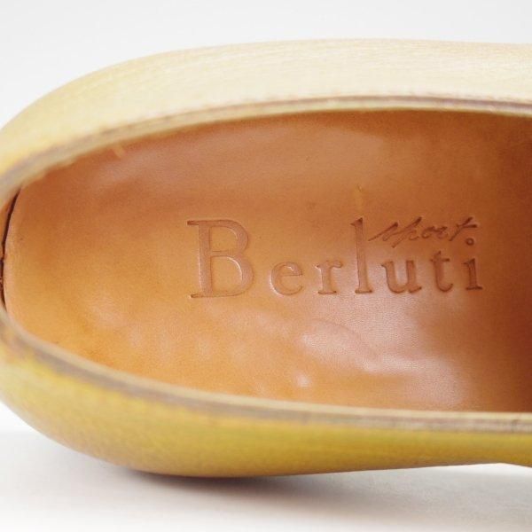 極美品★(仏)ベルルッティ SIZE 7【貴重★ステッチダウン×ブラックラピド製法/ホールカット】薄緑〜茶系パティーヌ/Berluti★m538