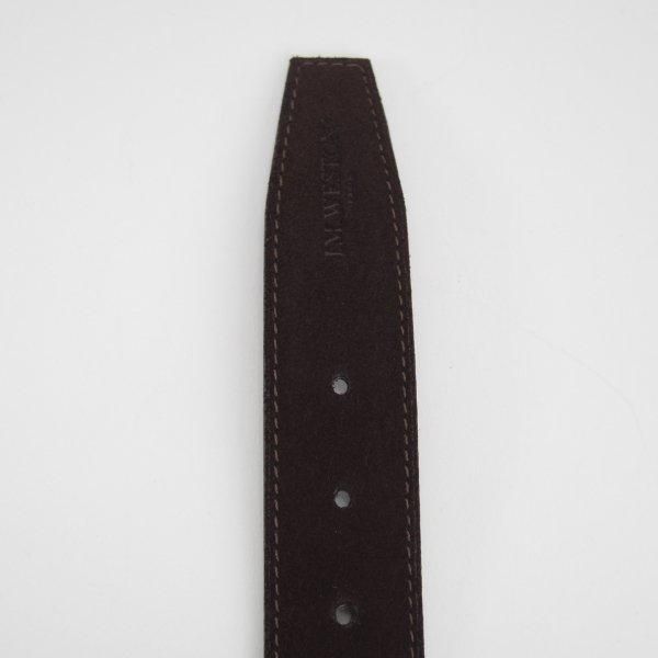 ほぼ試着程度★J.M.ウエストン 90cm【現行定価￥77,000-★カーフ＆スエード両面で使用可/ヴァイスヴァーサベルト】濃茶/Weston★m545