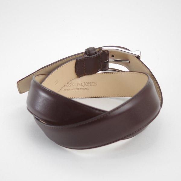 美品★クロケット&ジョーンズ 32インチ【定価￥33,000-★ベルト/カーフ/濃茶】ビジネス/本革/メンズ/レザー/Crockett&Jones★m546