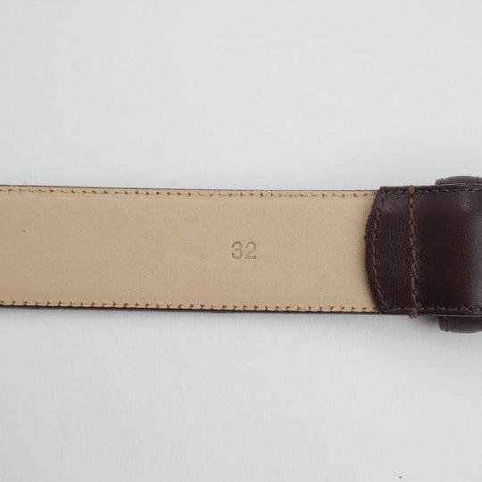美品★クロケット&ジョーンズ 32インチ【定価￥33,000-★ベルト/カーフ/濃茶】ビジネス/本革/メンズ/レザー/Crockett&Jones★m546
