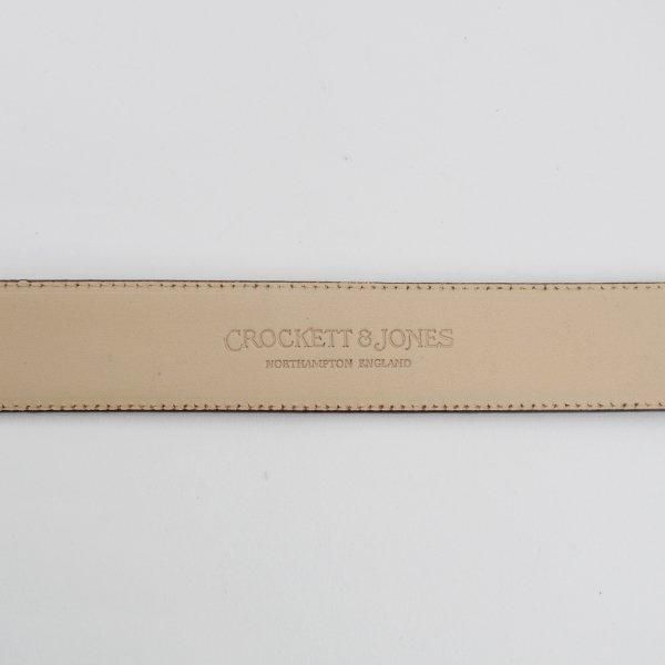 美品★クロケット&ジョーンズ 32インチ【定価￥33,000-★ベルト/カーフ/濃茶】ビジネス/本革/メンズ/レザー/Crockett&Jones★m546