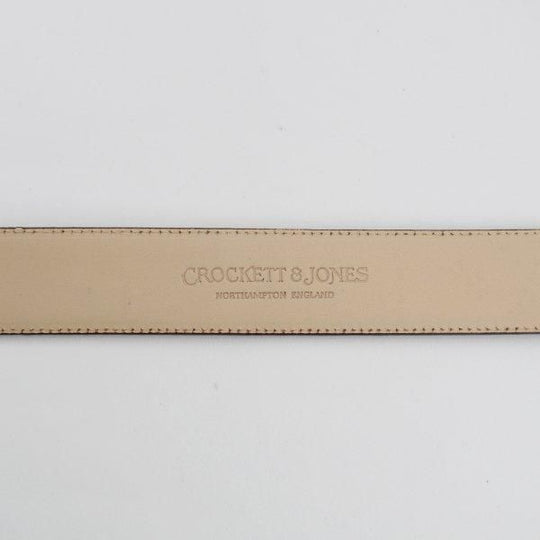 美品★クロケット&ジョーンズ 32インチ【定価￥33,000-★ベルト/カーフ/濃茶】ビジネス/本革/メンズ/レザー/Crockett&Jones★m546