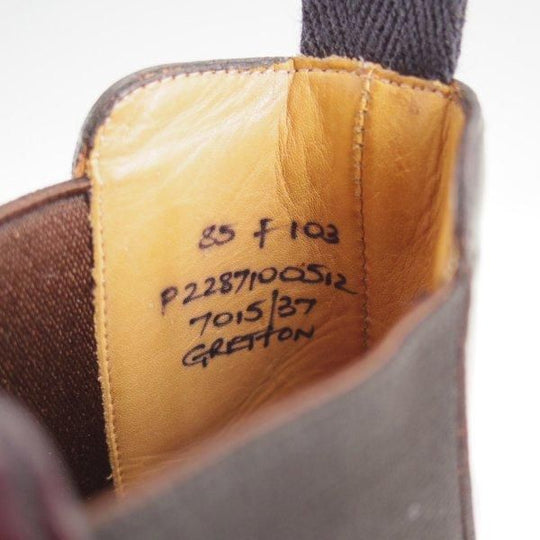 ★チャーチ 85F/UK8.5【貴重★シャノンと同じ103ラスト/GRETTON】サイドゴアブーツ/ロイスカーフ/赤茶/Church's★m547
