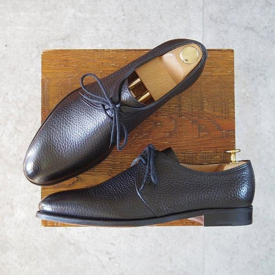 未使用★ジョンロブ 6.5E【定価￥280,800-★WELDON/8695ラスト/TENSILE】Vフロント/プレーントゥ/シボ革/黒/JOHN LOBB★m550