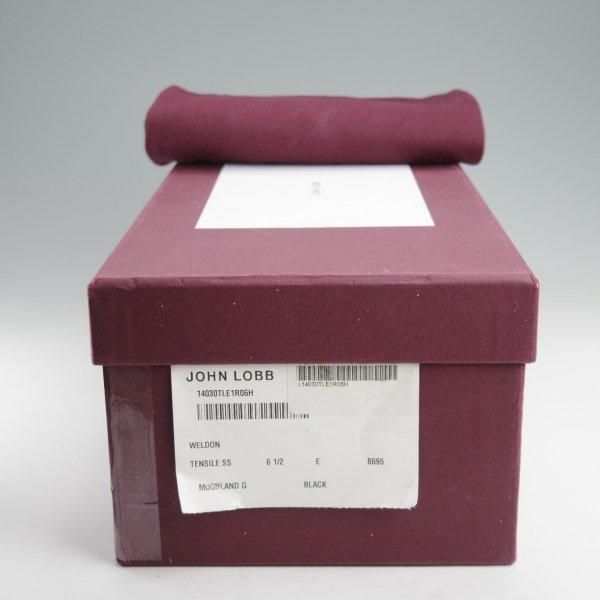 未使用★ジョンロブ 6.5E【定価￥280,800-★WELDON/8695ラスト/TENSILE】Vフロント/プレーントゥ/シボ革/黒/JOHN LOBB★m550
