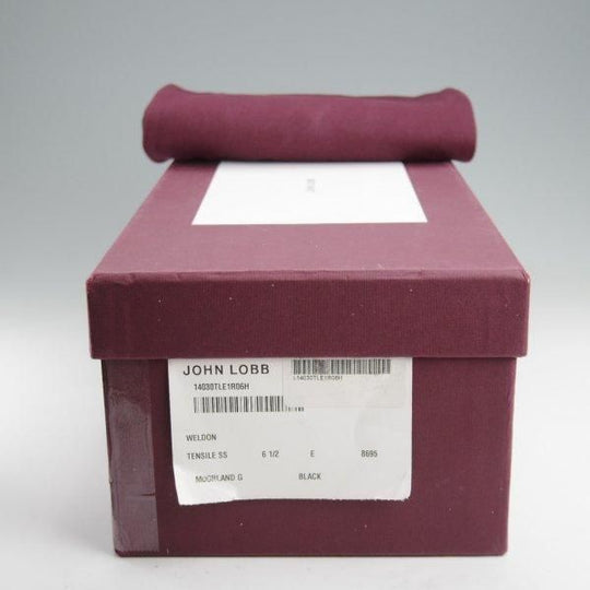 未使用★ジョンロブ 6.5E【定価￥280,800-★WELDON/8695ラスト/TENSILE】Vフロント/プレーントゥ/シボ革/黒/JOHN LOBB★m550