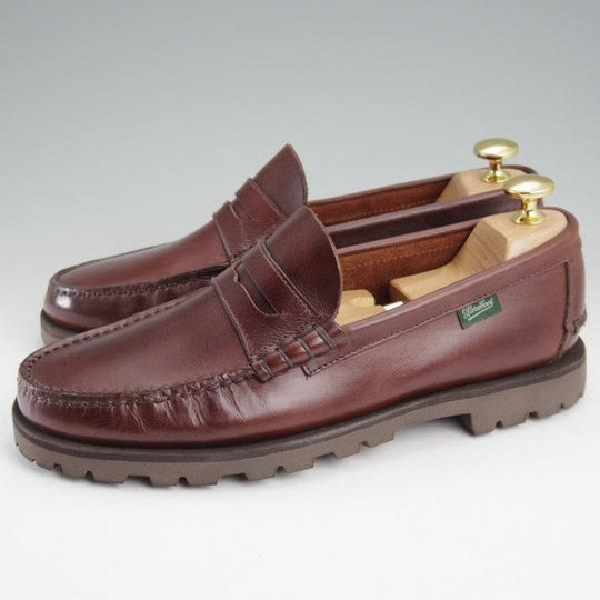 極美品★パラブーツ SIZE 5【定価￥48,400-★CORAUX RAID/コローレイド/コインローファー】カーフ/濃茶/メンズ/Paraboot★m552