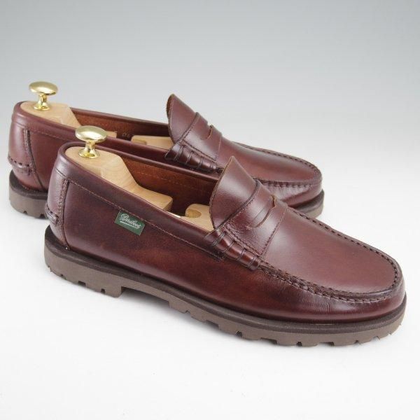 極美品★パラブーツ SIZE 5【定価￥48,400-★CORAUX RAID/コローレイド/コインローファー】カーフ/濃茶/メンズ/Paraboot★m552