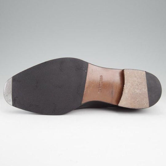 極上★(台東区)ジョーワークス SIZE 6.5【注文価格￥107,800〜★(独)ワインハイマー社のカーフ/セミブローグ】黒/メンズ/JOE WORKS★m553