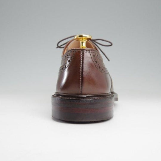 極美品★クロケット&ジョーンズ 5.5E【定価￥118,800-★ダイナイトソール仕様/NEWBY/セミブローグ】375ラスト/濃茶/Crockett&Jones★m554