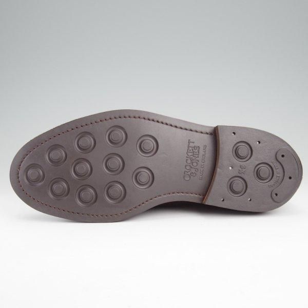 極美品★クロケット&ジョーンズ 5.5E【定価￥118,800-★ダイナイトソール仕様/NEWBY/セミブローグ】375ラスト/濃茶/Crockett&Jones★m554