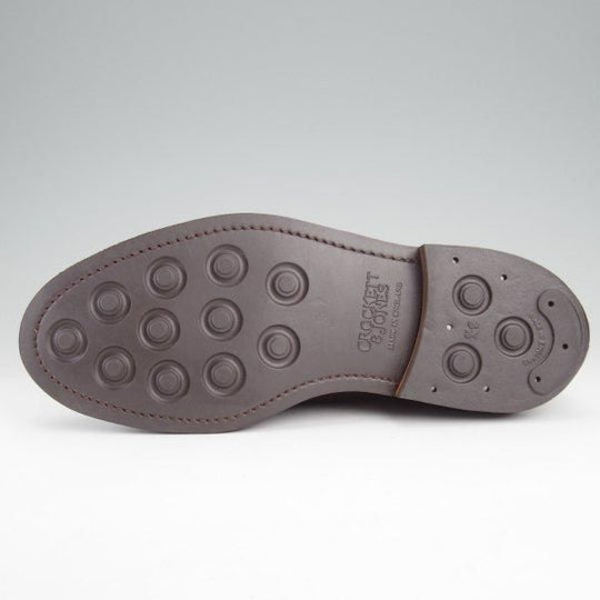 極美品★クロケット&ジョーンズ 5.5E【定価￥118,800-★ダイナイトソール仕様/NEWBY/セミブローグ】375ラスト/濃茶/Crockett&Jones★m554