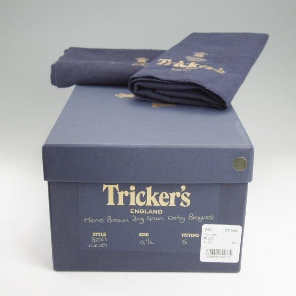 極美品★トリッカーズ SIZE 5.5【定価￥121,000-★バートン同系モデル/コマンドソール/ILKLEY】カントリーシューズ/濃茶/Tricker's★m555