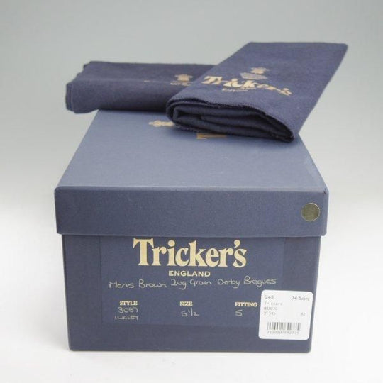 極美品★トリッカーズ SIZE 5.5【定価￥121,000-★バートン同系モデル/コマンドソール/ILKLEY】カントリーシューズ/濃茶/Tricker's★m555