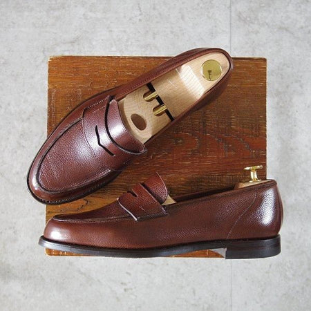 極美品★クロケット&ジョーンズ 6.5E【定価￥121,000-★RICHMOND 2/376ラスト】コインローファー/濃茶/Crockett&Jones★m560