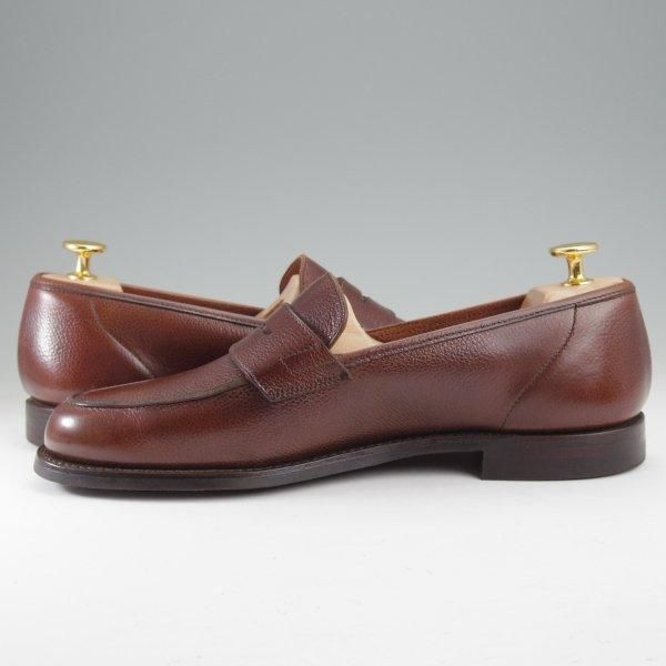 極美品★クロケット&ジョーンズ 6.5E【定価￥121,000-★RICHMOND 2/376ラスト】コインローファー/濃茶/Crockett&Jones★m560