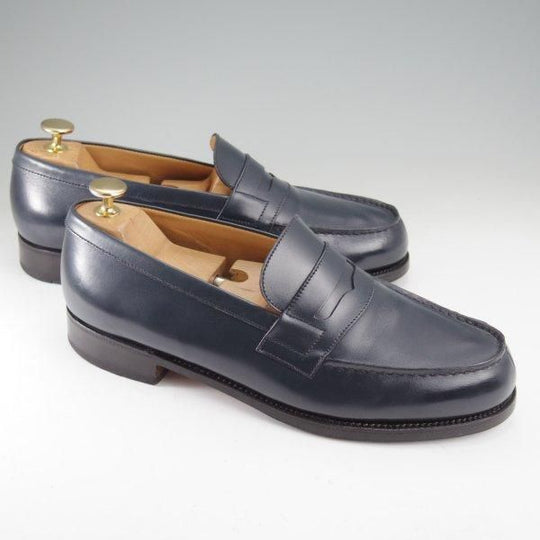 極上★J.M.ウエストン 7E【定価￥151,800-★180/コインローファー】41ラスト/ボックスカーフ/紺/メンズ/Weston/ウェストン★m565