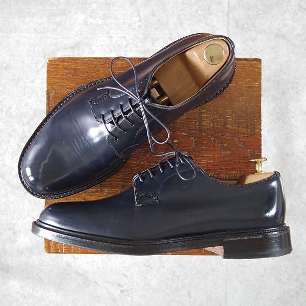 美品★チャーチ 75F/UK7.5【定価￥181,500-★シャノン/SHANNON】103ラスト/プレーントゥ/紺/メンズ/Church's★m570