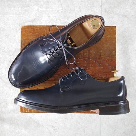 美品★チャーチ 75F/UK7.5【定価￥181,500-★シャノン/SHANNON】103ラスト/プレーントゥ/紺/メンズ/Church's★m570