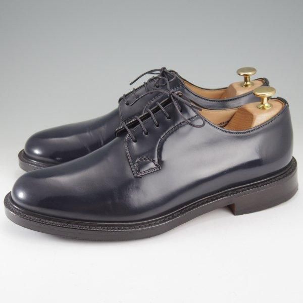 美品★チャーチ 75F/UK7.5【定価￥181,500-★シャノン/SHANNON】103ラスト/プレーントゥ/紺/メンズ/Church's★m570
