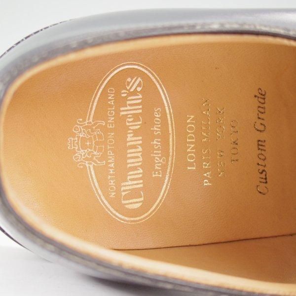 美品★チャーチ 75F/UK7.5【定価￥181,500-★シャノン/SHANNON】103ラスト/プレーントゥ/紺/メンズ/Church's★m570