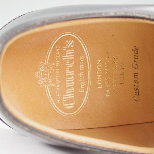 美品★チャーチ 75F/UK7.5【定価￥181,500-★シャノン/SHANNON】103ラスト/プレーントゥ/紺/メンズ/Church's★m570