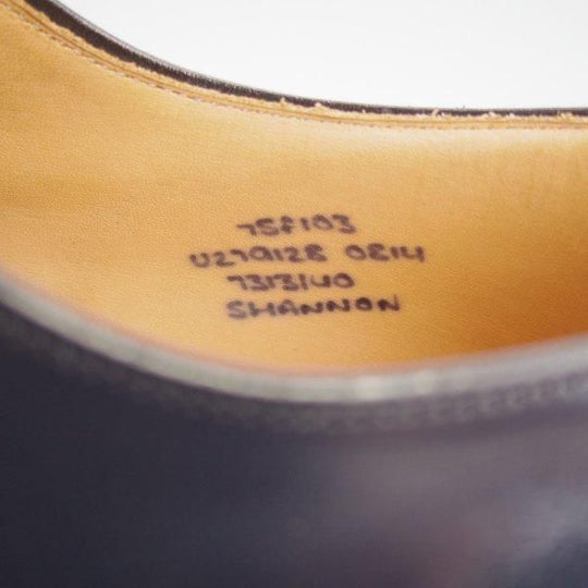 美品★チャーチ 75F/UK7.5【定価￥181,500-★シャノン/SHANNON】103ラスト/プレーントゥ/紺/メンズ/Church's★m570