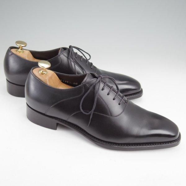 極美品★三陽山長 SIZE 6.5【定価￥80,300-★鞍之介/R309ラスト】サドルシューズ/カーフ/黒/メンズ/KURANOSUKE/Sanyo Yamacho★m573