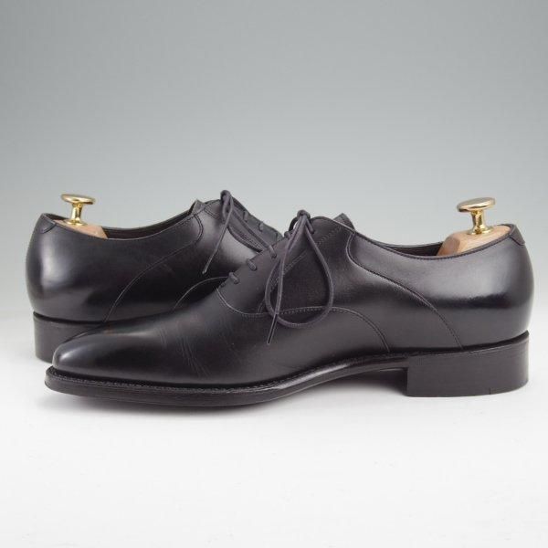 極美品★三陽山長 SIZE 6.5【定価￥80,300-★鞍之介/R309ラスト】サドルシューズ/カーフ/黒/メンズ/KURANOSUKE/Sanyo Yamacho★m573