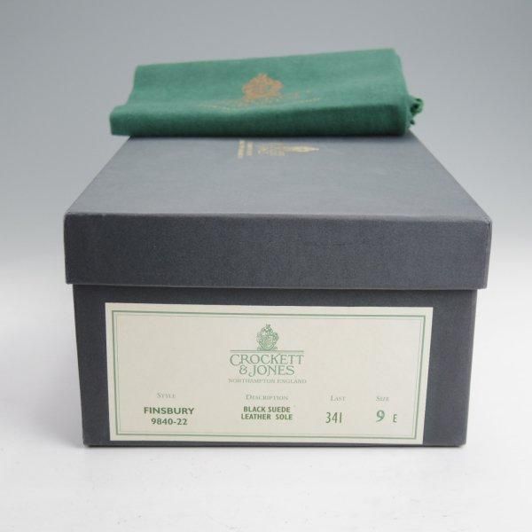 未使用★クロケット&ジョーンズ 9E【現行定価10万円以上★FINSBURY/341ラスト】SHIPS別注/フルブローグ/スエード/黒/Crockett&Jones★m574