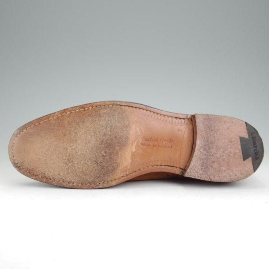 極上★チャーチ 70F/UK7【現行定価￥176,000-★ディプロマット/DIPLOMAT】173ラスト/セミブローグ/スエード/茶/メンズ/Church's★m578