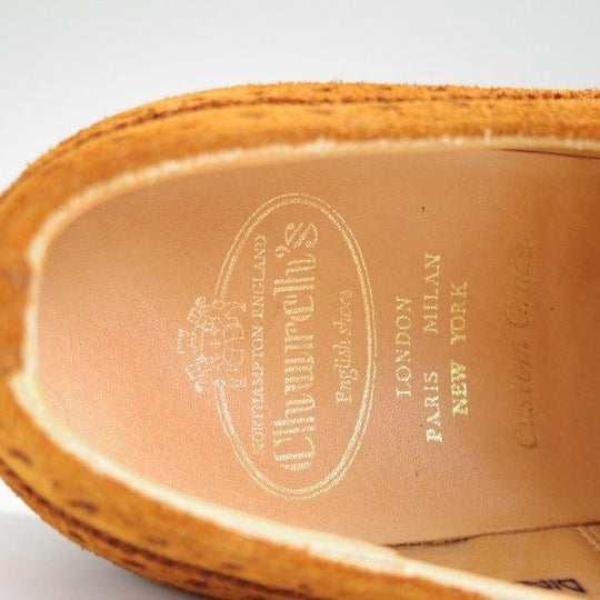 極上★チャーチ 70F/UK7【現行定価￥176,000-★ディプロマット/DIPLOMAT】173ラスト/セミブローグ/スエード/茶/メンズ/Church's★m578