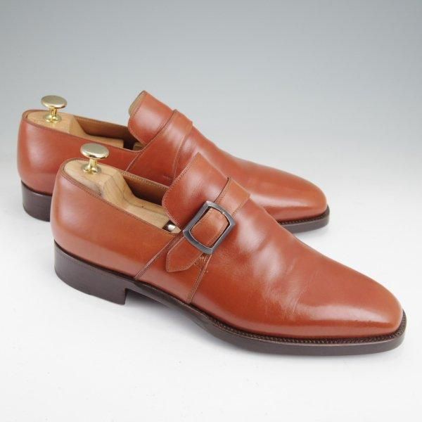 極美品★(伊)ステファノ・ベーメル SIZE 41【現行定価30万円以上★201/モンクストラップ】茶/カーフ/メンズ/Stefano Bemer★m582