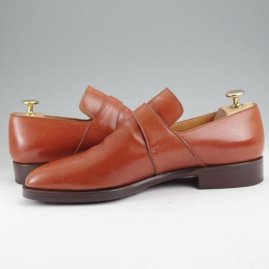極美品★(伊)ステファノ・ベーメル SIZE 41【現行定価30万円以上★201/モンクストラップ】茶/カーフ/メンズ/Stefano Bemer★m582