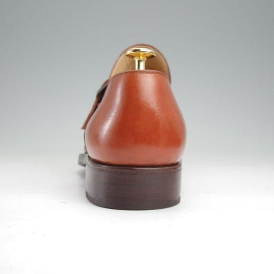 極美品★(伊)ステファノ・ベーメル SIZE 41【現行定価30万円以上★201/モンクストラップ】茶/カーフ/メンズ/Stefano Bemer★m582
