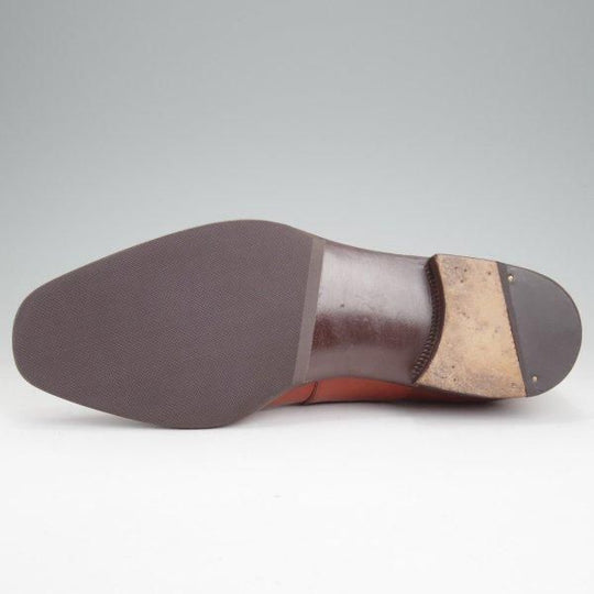 極美品★(伊)ステファノ・ベーメル SIZE 41【現行定価30万円以上★201/モンクストラップ】茶/カーフ/メンズ/Stefano Bemer★m582