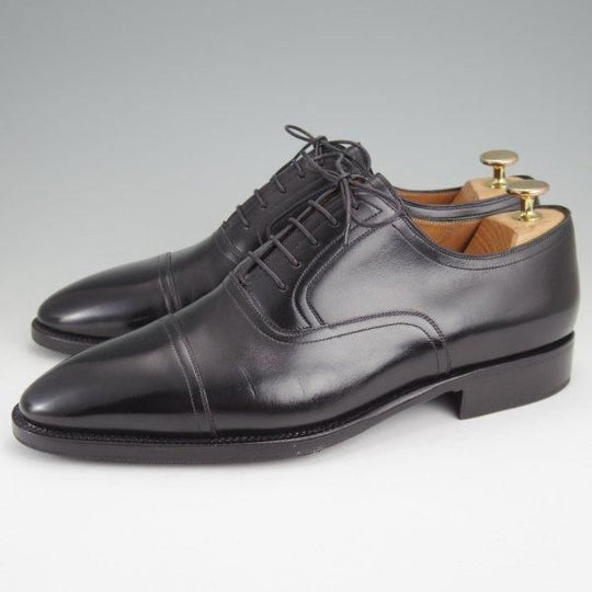 未使用★(伊)ステファノ・ベーメル SIZE 42【定価20万円以上★ハンドソーンウェルテッド製法/ストレートチップ】黒/Stefano Bemer★m584