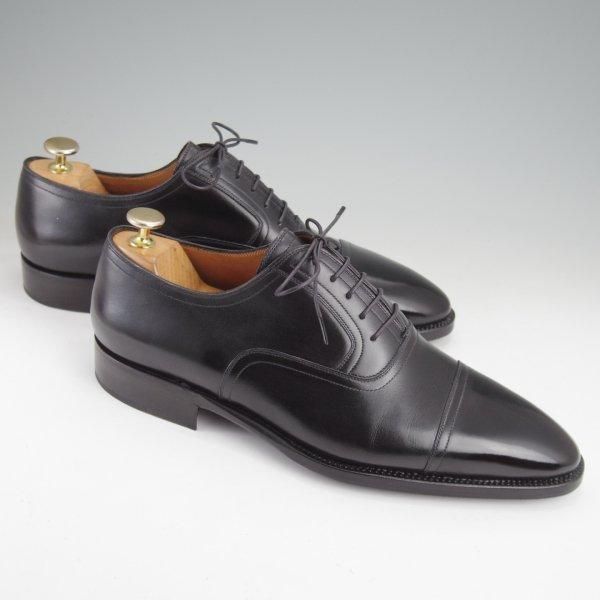 未使用★(伊)ステファノ・ベーメル SIZE 42【定価20万円以上★ハンドソーンウェルテッド製法/ストレートチップ】黒/Stefano Bemer★m584