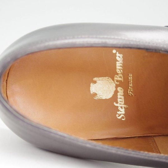 未使用★(伊)ステファノ・ベーメル SIZE 42【定価20万円以上★ハンドソーンウェルテッド製法/ストレートチップ】黒/Stefano Bemer★m584