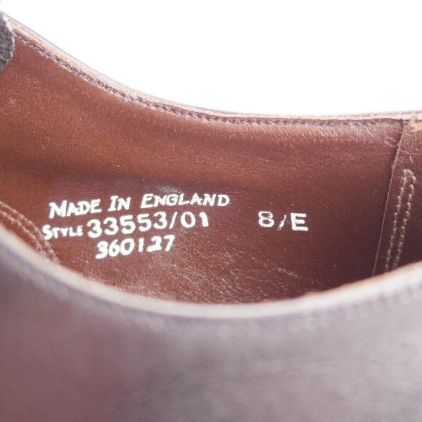 極美品★(英)グレンソン 8E【現行定価￥119,900-★MACCLESFIELD/パンチドキャップトゥ】カーフ/黒/メンズ/GRENSON★m587