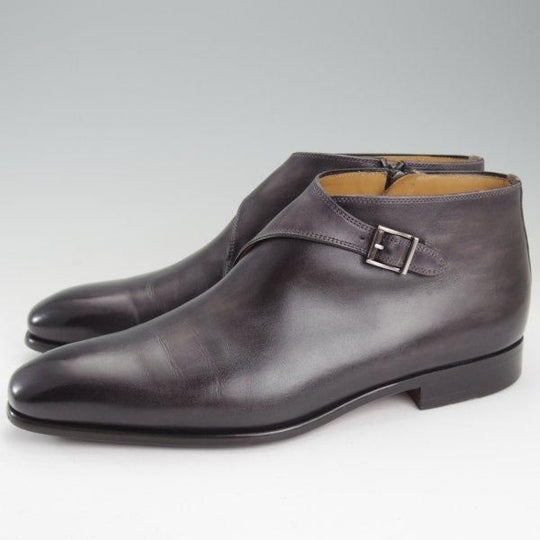★(スペイン製)マグナーニ SIZE 41【★サイドジップブーツ/黒〜灰（パティーヌ）】カーフ/メンズ/MAGNANNI★m599