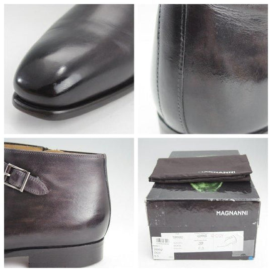 ★(スペイン製)マグナーニ SIZE 41【★サイドジップブーツ/黒〜灰（パティーヌ）】カーフ/メンズ/MAGNANNI★m599
